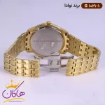 قفل ساعت مچی عقربه ای نوادا مردانه فلزی طلایی 1021