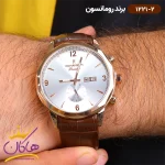 ساعت رومانسون مردانه بند چرمی 1221/2 روی دست