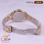 ساعت الکسا زنانه فلزی صفحه سورمه ای کد 0046/3 نمای قفل
