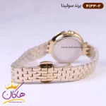 بند ساعت سولیدا زنانه بند استیل طلایی صفحه سفید 4133/2