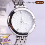 صفحه ساعت سولیدا زنانه بند استیل نقره ای صفحه سفید 4133/3