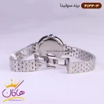 قفل ساعت سولیدا زنانه بند استیل نقره ای صفحه سفید 4133/3
