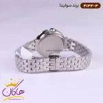 بند ساعت سولیدا زنانه بند استیل نقره ای صفحه سفید 4133/3