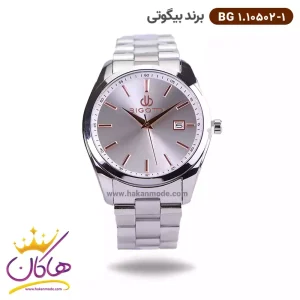 ساعت بیگوتی مردانه فلزی صفحه نقره ای کد BG.1.10502-1