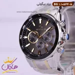 ساعت بیگوتی مردانه فلزی نقره ای طلایی کد BG.1.10544-5 نمای نزدیک