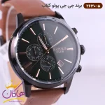 ساعت مچی جی جی پولو مردانه بند چرمی قهوه ای 2630/5