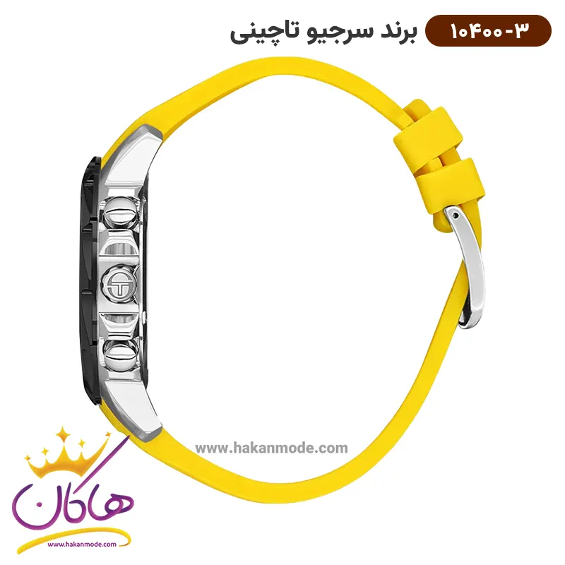 ساعت سرجیو تاچینی مردانه بند رابر زرد 10400/3 2 بند ساعت سرجیو تاچینی مردانه بند رابر 10400/3