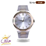 ساعت زارا بند فلزی مردانه نقره ای طلایی صفحه سفید 3056