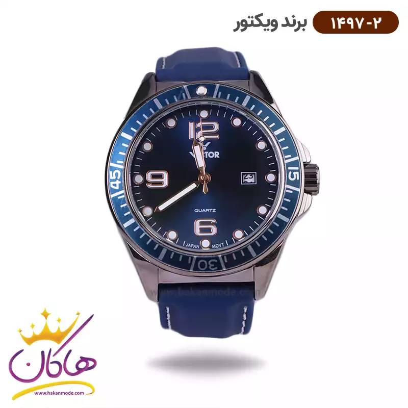 ساعت ویکتور مردانه بند رابر مدل 1497/2 1 ساعت ویکتور مردانه بند رابر مدل 1497/2
