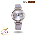 ساعت زارا بند فلزی زنانه نقره ای طلایی صفحه سفید 3056