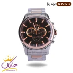 ساعت زارا مردانه بند فلزی کرنوگراف نقره ای رزگلد G3060/1
