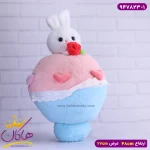 عروسک پولیشی دسته گل خرگوش