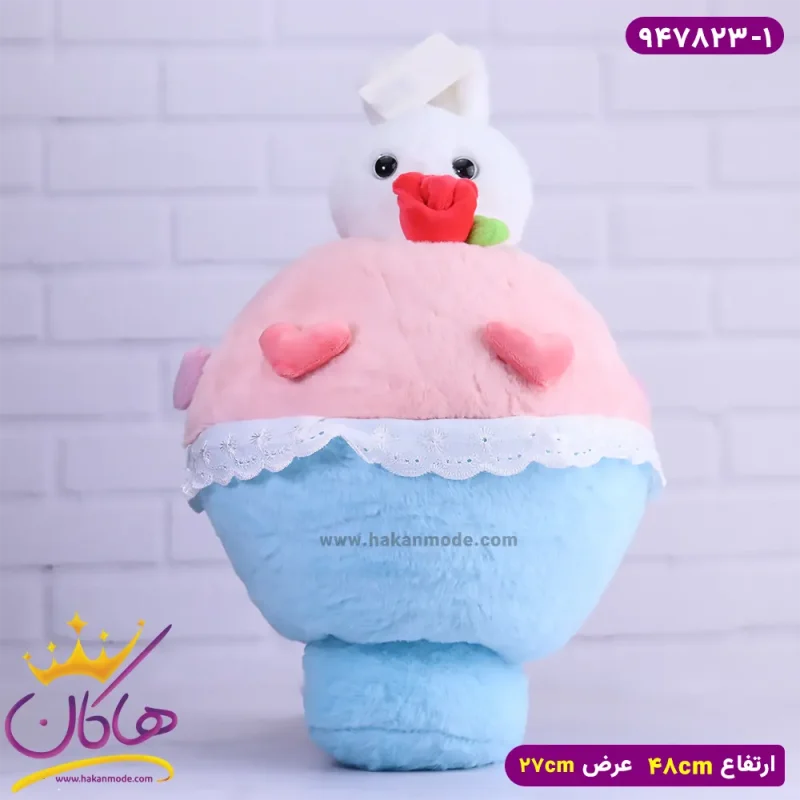 عروسک پولیشی دسته گل خرگوش