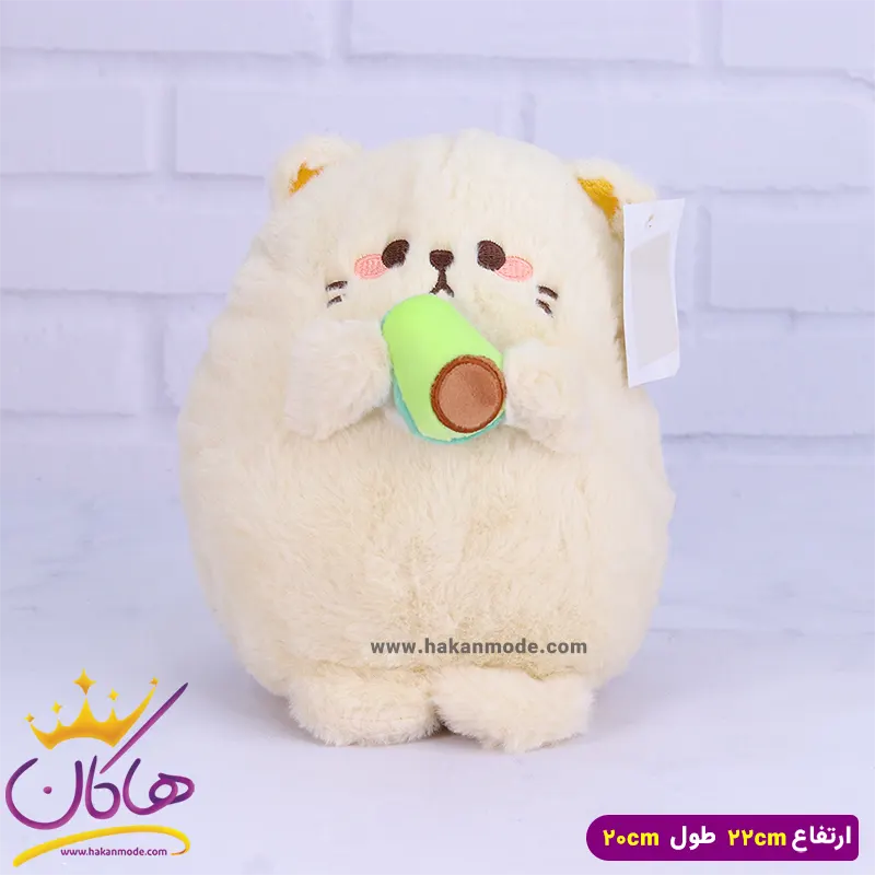 عروسک پولیشی گربه اووکادو به دست کرمی
