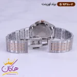 بند ساعت اورینت ست فلزی صفحه سفید ساده کد 9370 زنانه