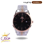 ساعت اورینت ست فلزی صفحه مشکی کد 9368 مردانه