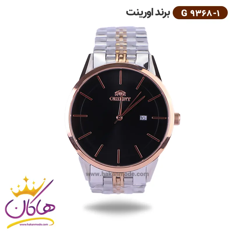 ساعت اورینت ست فلزی صفحه مشکی کد 9368 1 ساعت اورینت ست فلزی صفحه مشکی کد 9368 مردانه