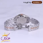 بند ساعت اورینت ست فلزی صفحه مشکی کد 9368 زنانه