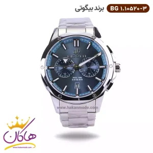 ساعت بیگوتی مردانه فلزی صفحه آبی کد BG.1.10520-3