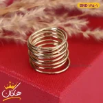 انگشتر استیل زنانه فنری طلایی