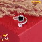 انگشتر استیل زنانه نگین بولگاری نقره ای