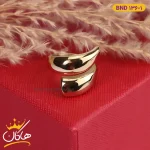 انگشتر استیل زنانه طرح مار طلایی
