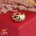 انگشتر استیل زنانه طرح صدف طلایی