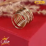 انگشتر استیل زنانه فنری طلایی