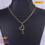 گردنبند استیل زنانه قلب و تاج