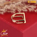 انگشتر استیل زنانه ضربدری طلایی