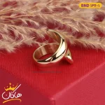 انگشتر استیل زنانه طرح مار طلایی