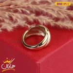 انگشتر استیل زنانه طرح صدف طلایی