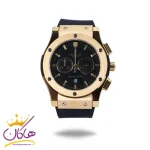 ساعت هابلوت مردانه بند رابر صفحه مشکی کرنوگراف 888/121