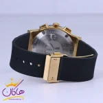 بند ساعت هابلوت مردانه بند رابر صفحه مشکی کرنوگراف 888/121