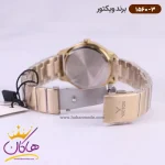 قفل ساعت ویکتور زنانه فلزی طلایی صفحه طرح دار 1560/3
