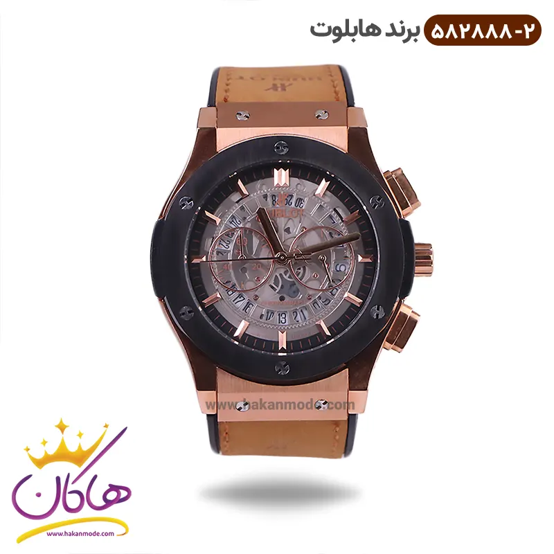 ساعت هابلوت مردانه بند رابر کرنوگراف صفحه اسکلتون قاب مشکی 582888/2 ساعت هابلوت مردانه بند رابر کرنوگراف صفحه اسکلتون قاب مشکی 582888/2