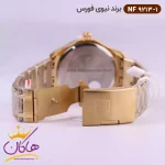قفل ساعت نیوی فورس مردانه فلزی طلایی صفحه گرد 9213/1