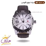 ساعت مچی نیوی فورس مردانه بند چرمی صفحه سفید کد 9117/5 اورجینال
