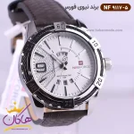 ساعت مچی نیوی فورس مردانه بند چرمی صفحه سفید کد 9117/5
