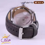 ساعت مچی نیوی فورس مردانه بند چرمی صفحه سفید کد 9117/5 اصل