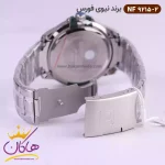 قفل ساعت نیوی فورس مردانه فلزی نقره ای صفحه سبز 9215/2