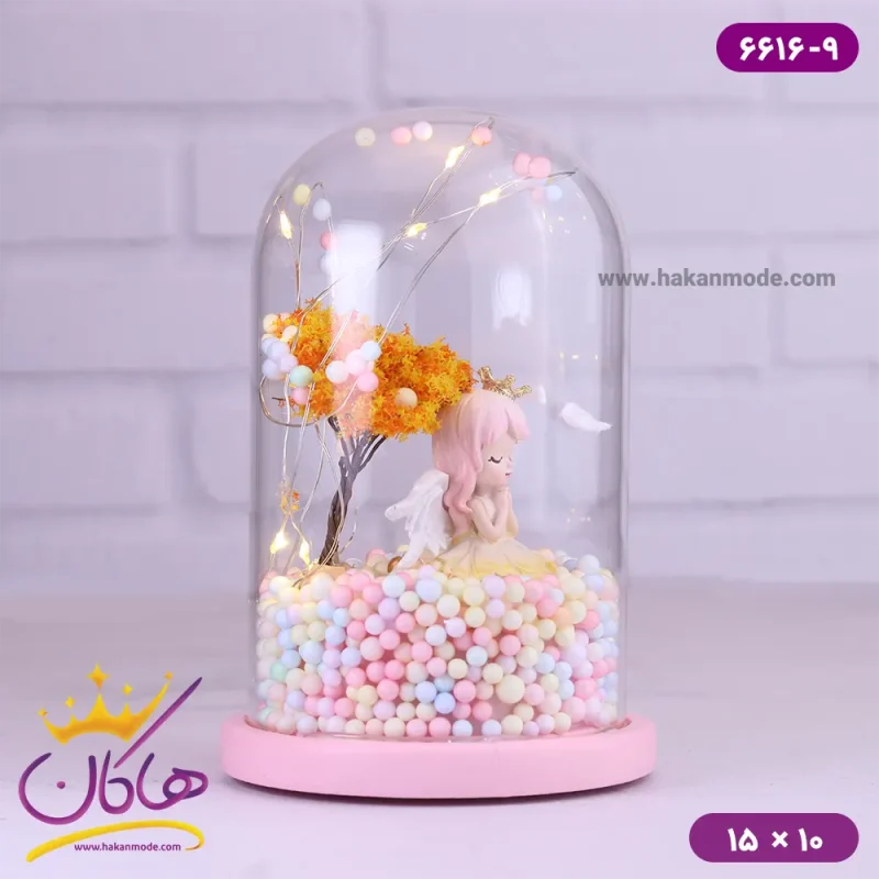 حباب شیشه ای چراغ دار فرشته