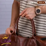 ساعت هابلوت مردانه بند جیر قهوه‌ ای کرنوگراف نمای روی دست