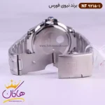 قفل ساعت نیوی فورس مردانه فلزی نقره ای صفحه سفید 9215/1