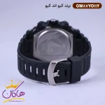قفل ساعت کیو اند کیو مردانه دو زمانه دیجیتالی مشکی GW87J011Y