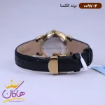 ساعت الکسا زنانه بند چرم صفحه سبز 0097/4 نمای بسته قفل