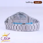 بند ساعت الکسا مردانه فلزی صفحه سورمه ای 2003/1