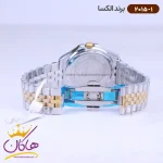 قفل ساعت الکسا مردانه فلزی نقره ای طلایی 2015/1