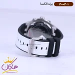 قفل ساعت الکسا مردانه بند چرم سفید کرنوگراف 3003/1