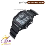 صفحه ساعت کاسیو مردانه رابر مشکی دیجیتالی AE-1200WH-1AVDF